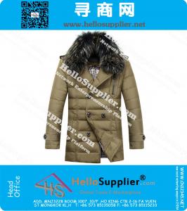 Winter Parka Thicken Warm Down Winter Jacket Men fashion casual big fur collar Coat Outdoor windproof White Duck Down Jackets